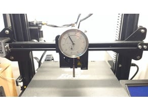 Dial indicator bracket for the Creality Ender 3 print head