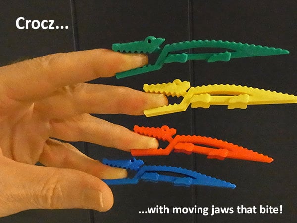 Crocz... Crocodile Clips / Clamps / Pegs with Moving Jaws