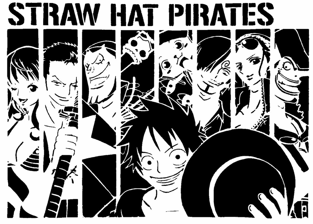 Straw Hat Pirates stencil