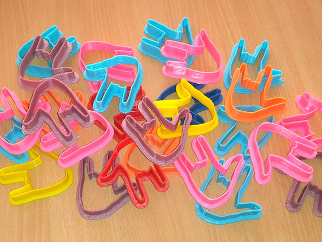 Hand Love Cookie Cutter . SignLanguage "i love you"