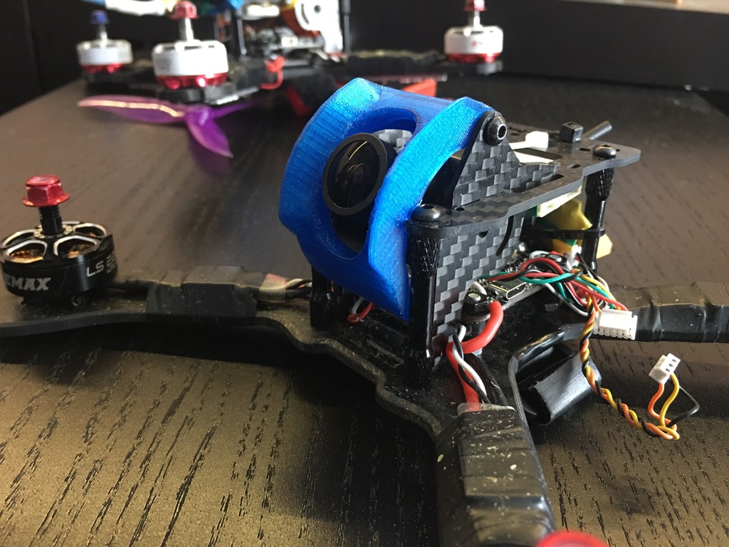 FPV Camera protection bumper with angle fixation