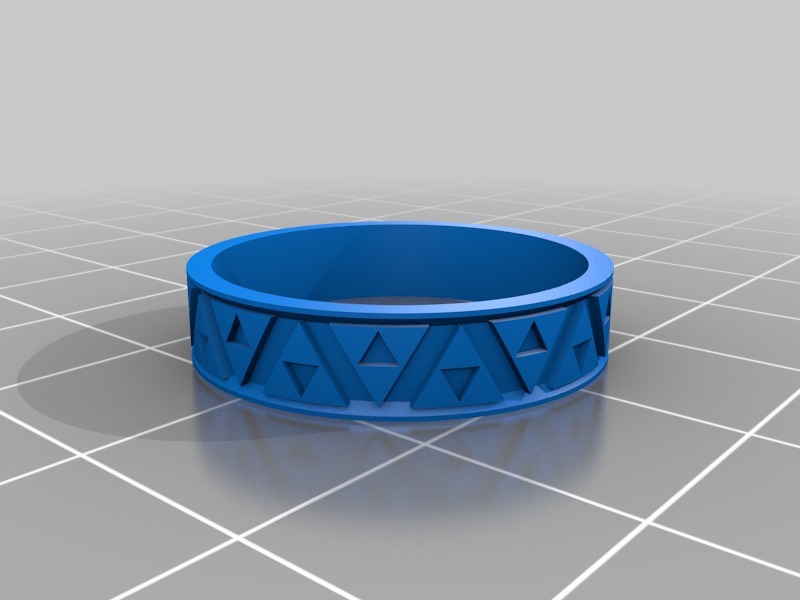 My Customized Zeldathon Recovery Triforce Bas Relief Ring - Ring Size 11, 5mm Tall