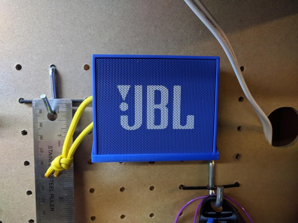 JBL Go Bluetooth Speaker Pegboard Mount Shelf