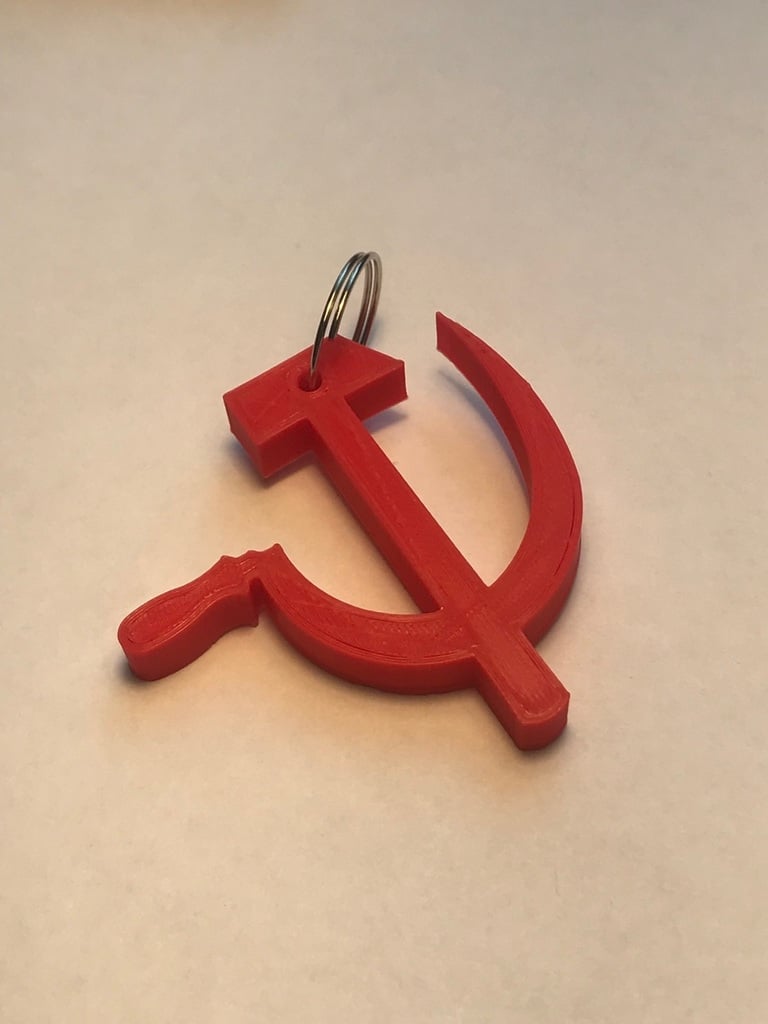USSR hammer and sickle keychain