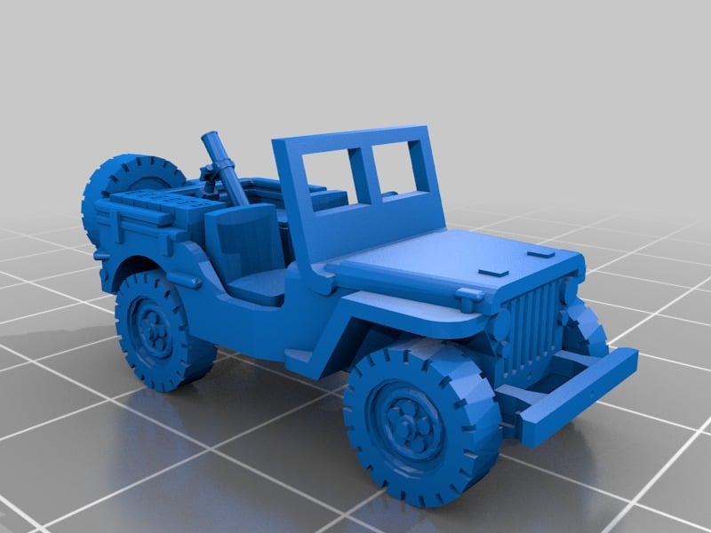 Mortar Jeep [1:100 Scale]