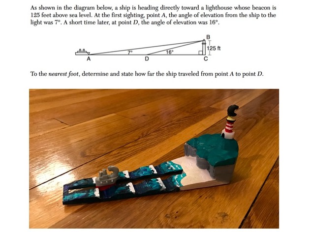Boat and Lighthouse (Trig Problem)
