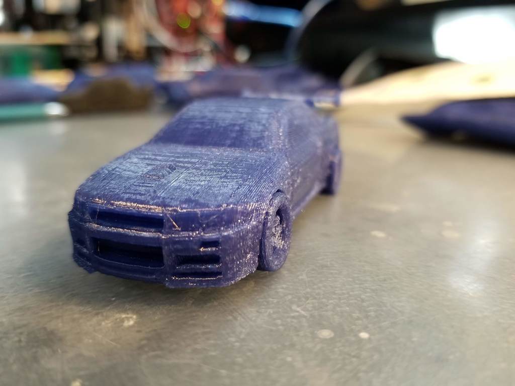 Nissan Skyline GTR with print in place moving wheels