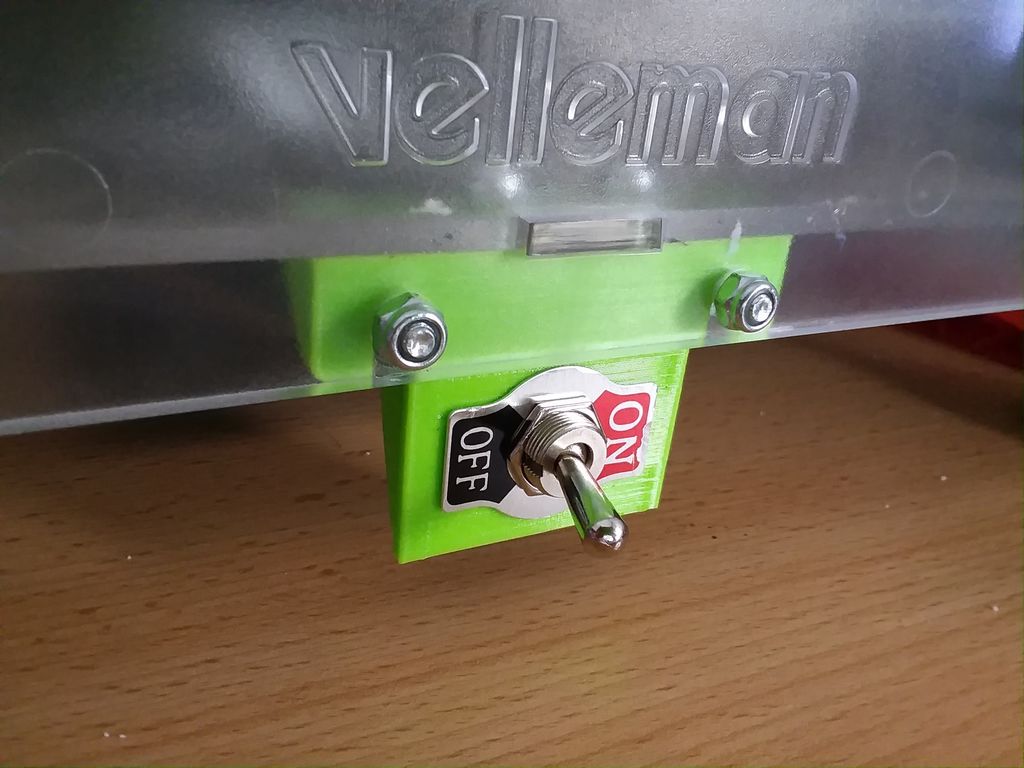 Power cord connector and switch for Velleman Vertex K8400