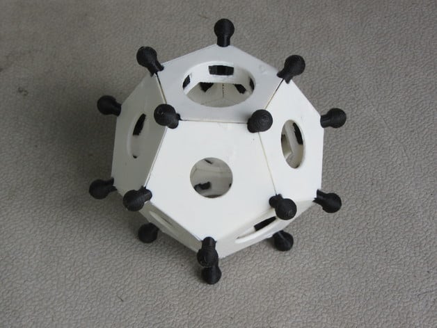 Snap-together Roman Dodecahedron