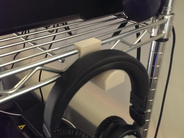 Customizable headphone hook for wire racks