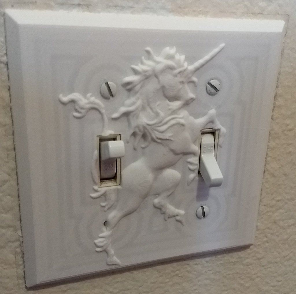 2 Gang Unicorn Light Switch Cover