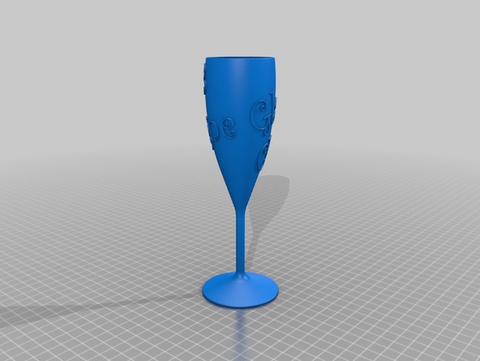 Champagne Glass with text