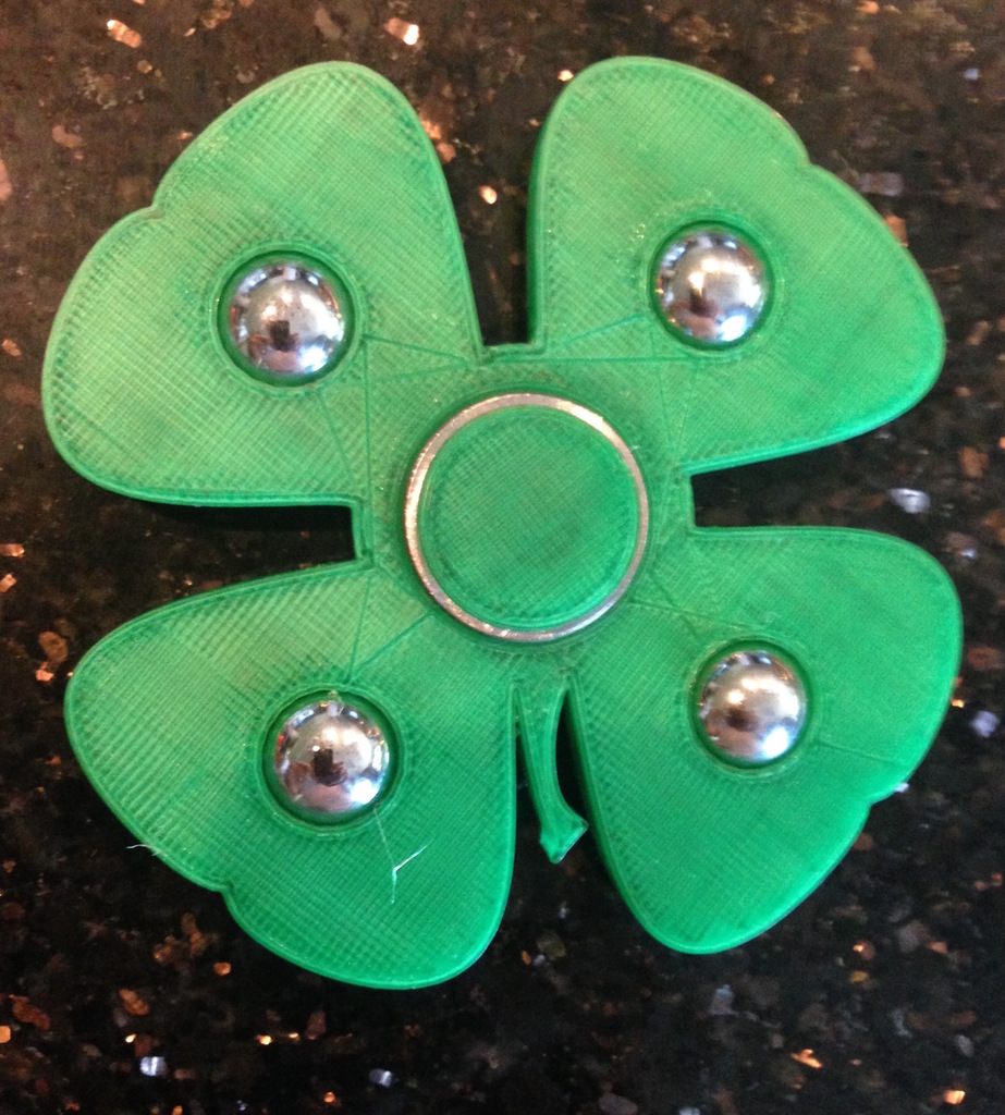 4 Leaf Clover Fidget Spinner with 1/2 inch ball bearings