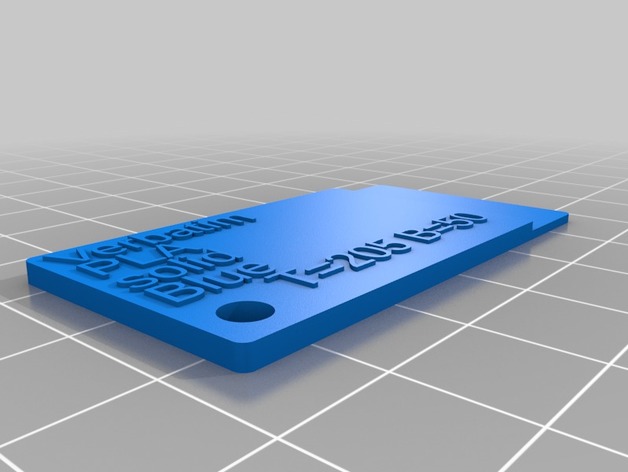 Verbatim Blue PLA Sample Chip