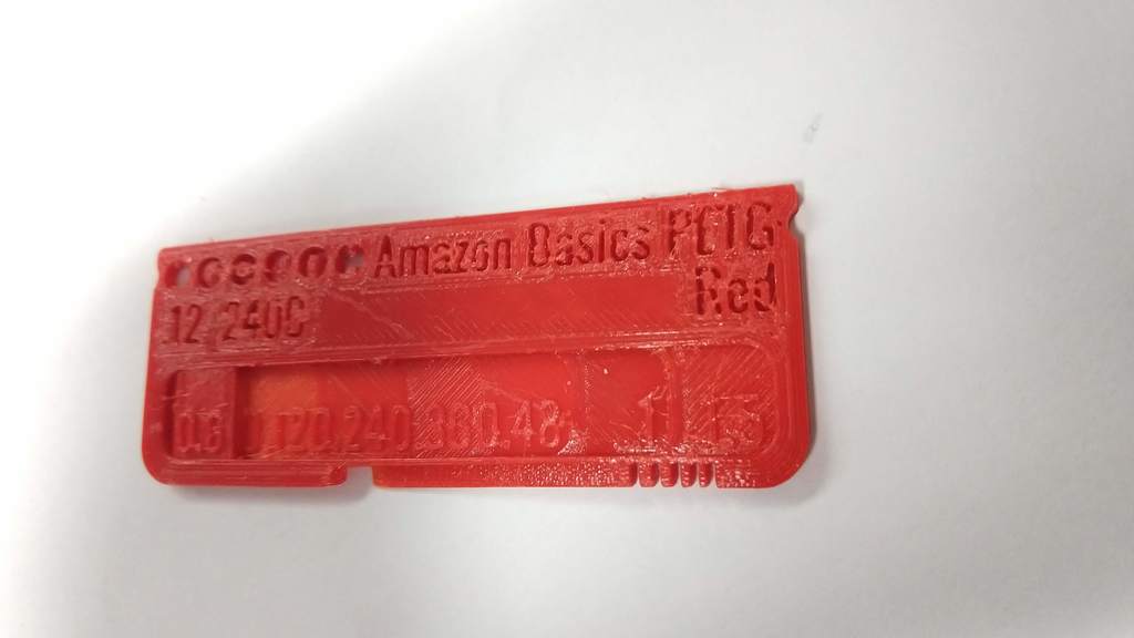 Amazon Basics PETG Red Swatch