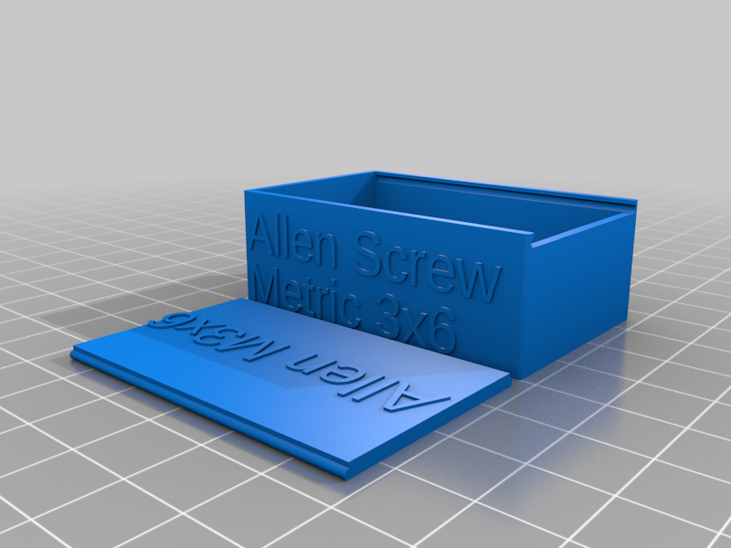 Box Slide Lid with Text