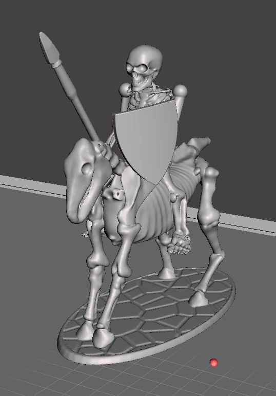 28mm Skeleton Warrior Light Cavalry with Spear & Shield