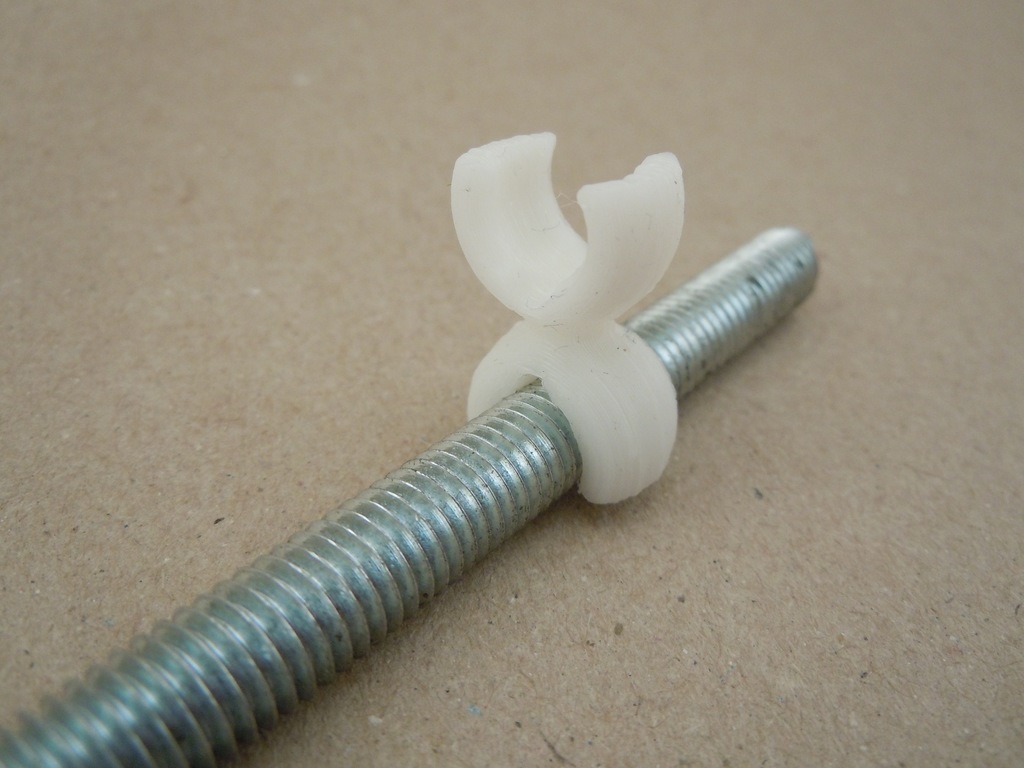 M8 threaded rod clip for vertical ball joint