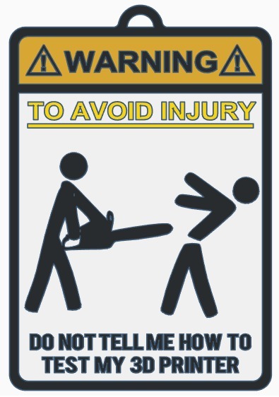 Warning Sign 3D Printer Test (Chainsaw Version)