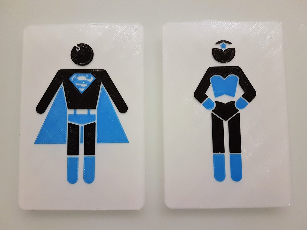 Superhero Toilet Signs