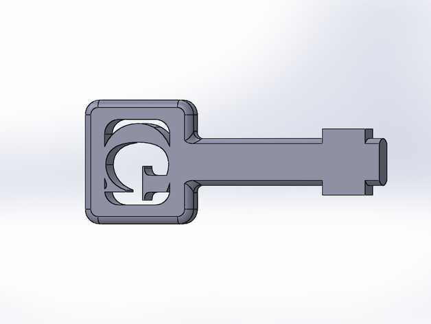 Replacement Luggage Lock Key - 3D Printable
