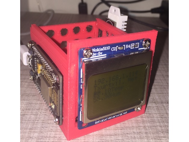 NodeMCU ESP8266 + LCD nokia 5110 + DHT22