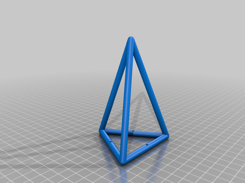 Regular triangular pyramid frame
