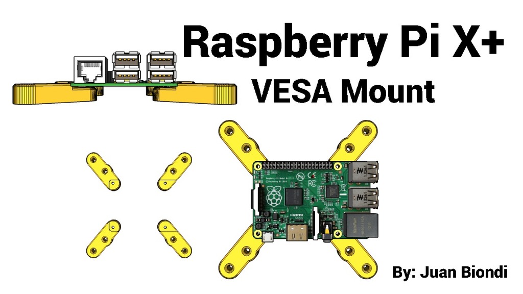 Raspberry X+ VESA Mount 75mm and 100mm