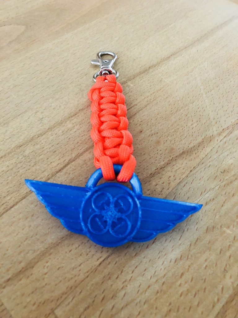 Drone Pilot Wings for Paracord Keychain