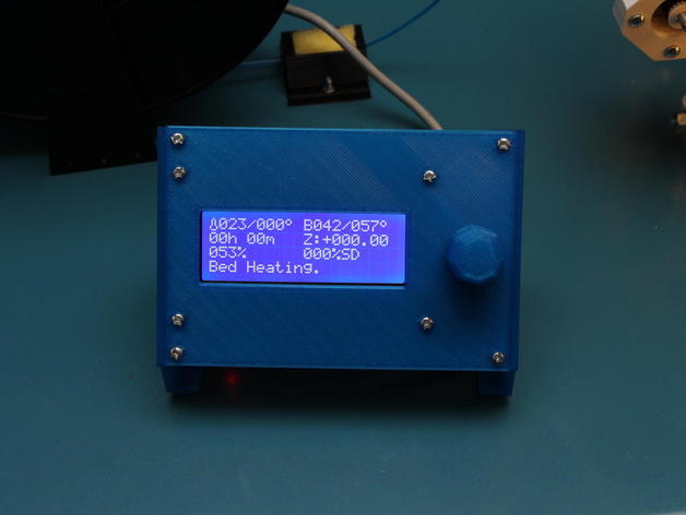 Panel with display(20x4) and rotary encoder
