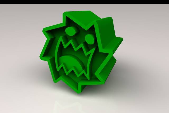Geometry Dash inspired 20mm calibration cube 