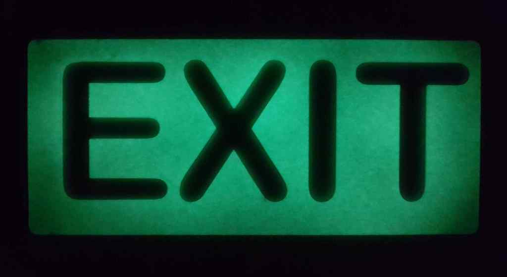 Glowing EXIT