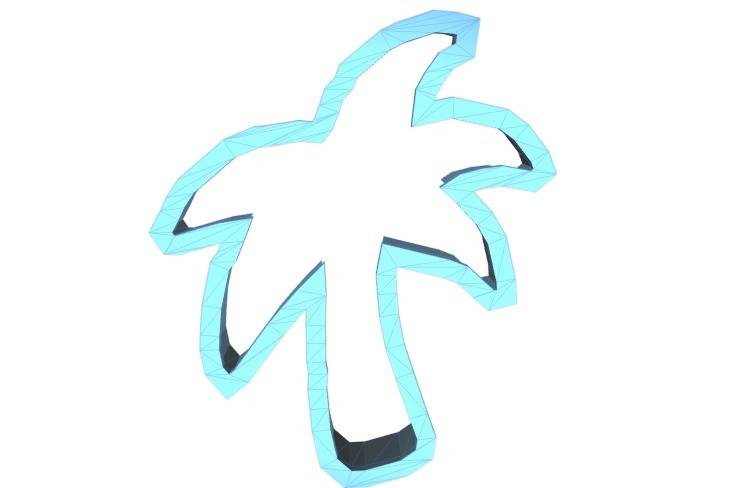 Palm tree cookie cutter