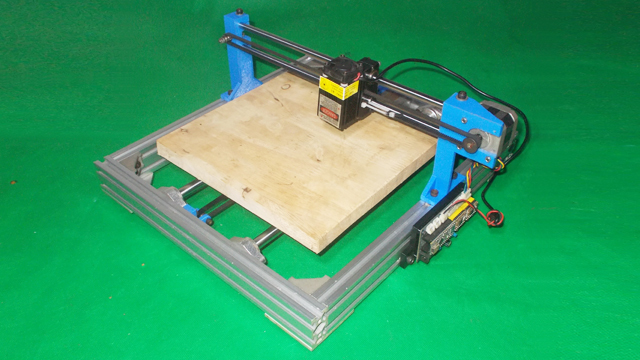 040-Homemade Laser Plotter Draw Mill 3D Printer Drawing Arduino Robotic DIY XY Axis Slide Linear Frame 