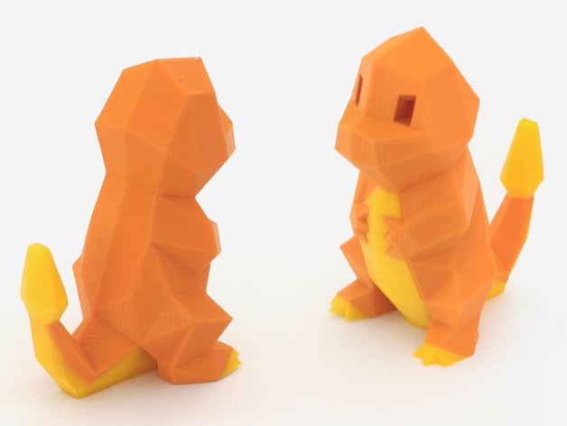 Lowpoly Charmander Multi And Dual Extrusion Version