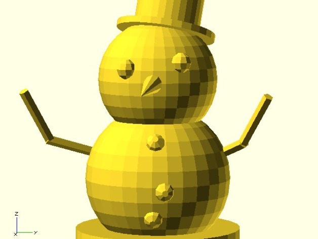 3D Printed Snowman