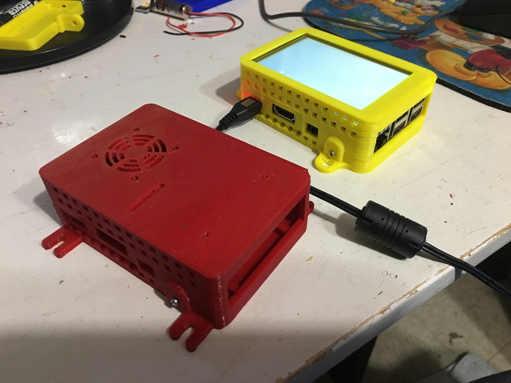 Raspberry Pi cases (one for fan, one for LCD screen) (JeffCo)