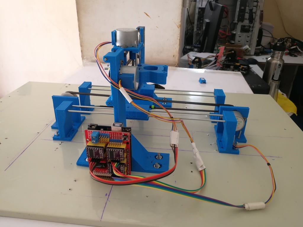 English and Spanish Mini CNC Plotter With CNC SHIELD, Arduino and Step motor 28BYJ-28