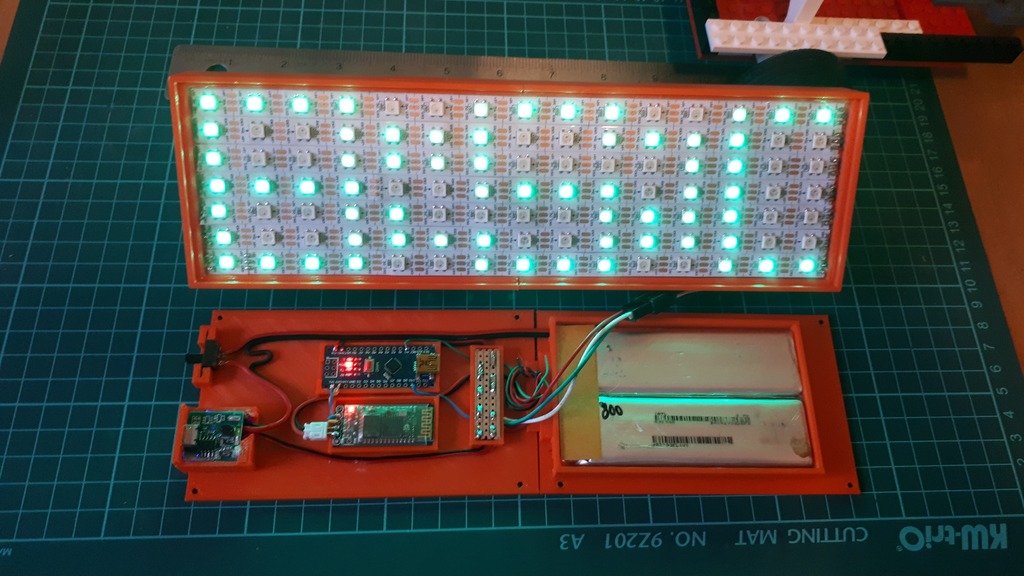 RGB addressable sign with Bluetooth