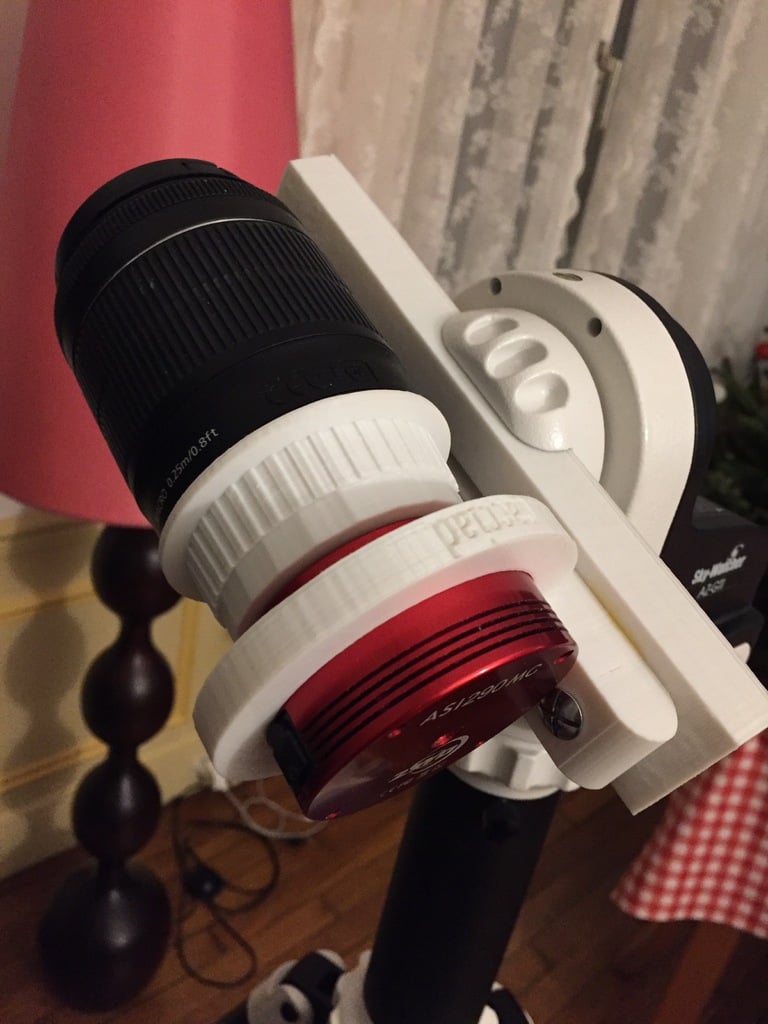 ZWO astrocamera set up with Canon Lense