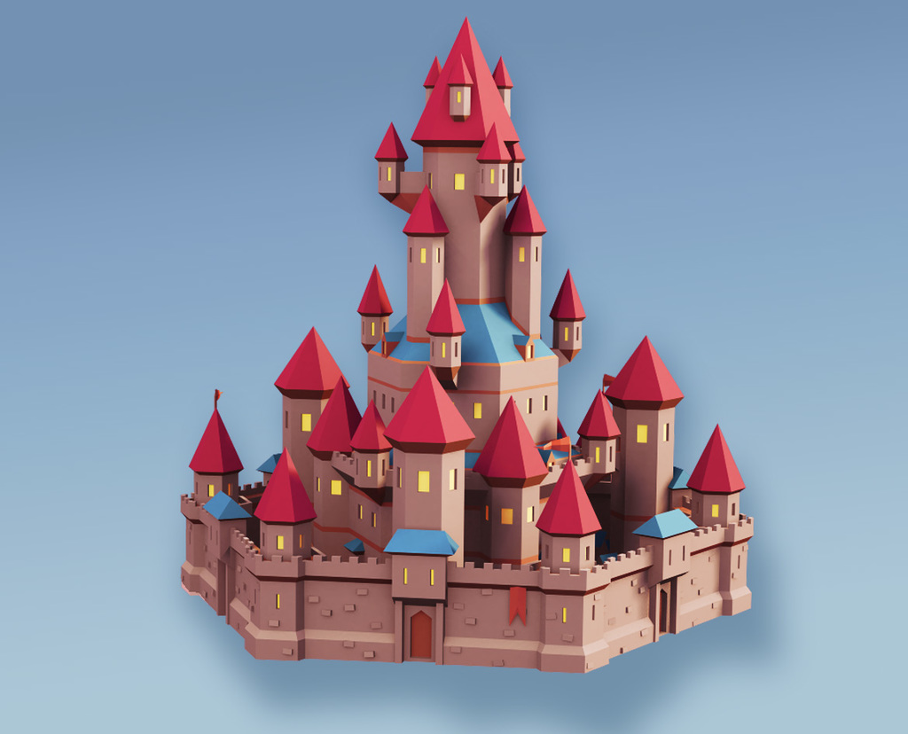 Low Poly Fantasy World - The Castle