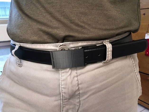 3D printed belts buckle for speeding through airport security