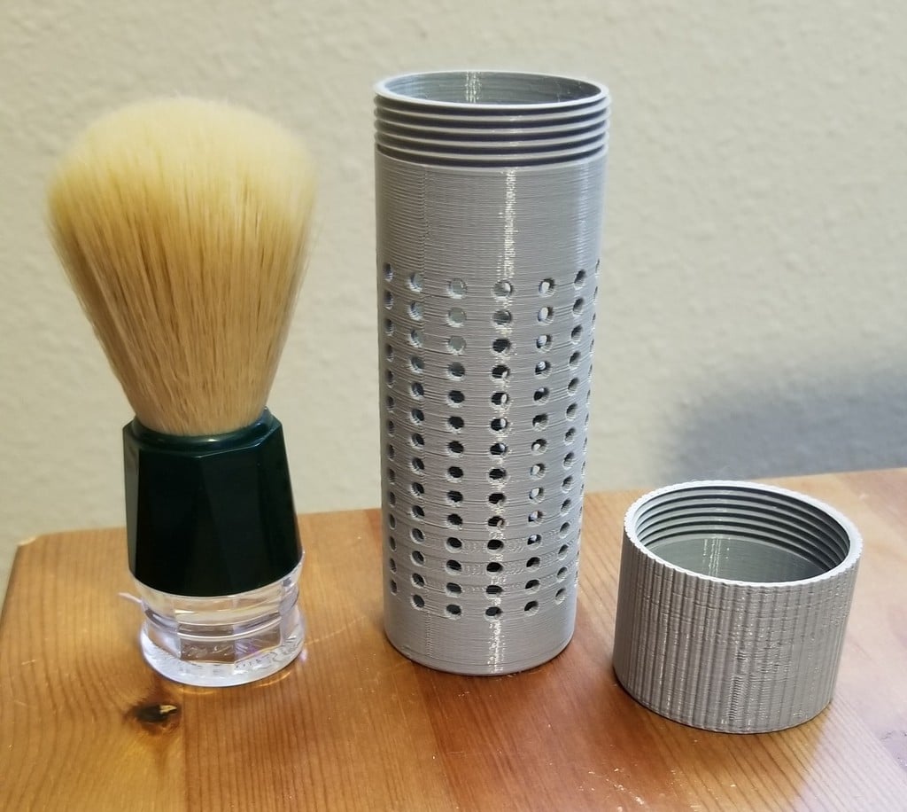 Travel Shave Brush Container