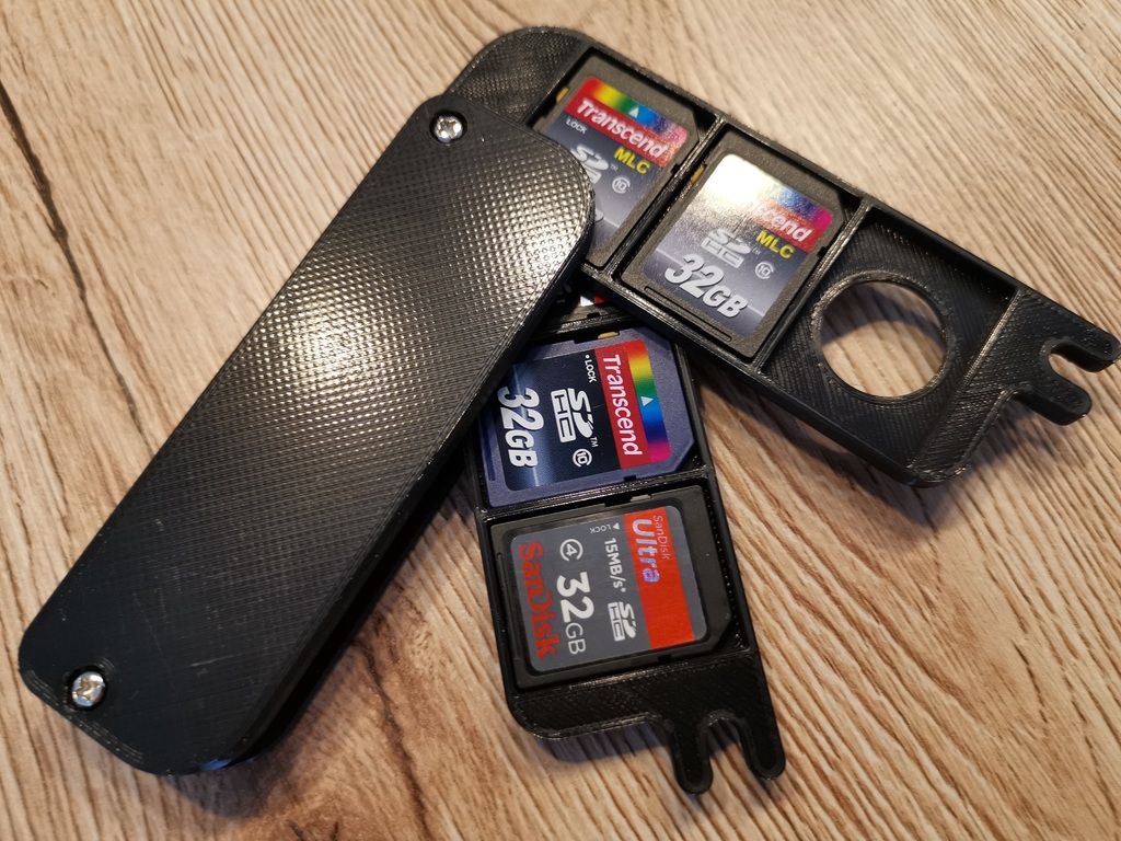 Swiss Army style 6 SD Card Holder Metric