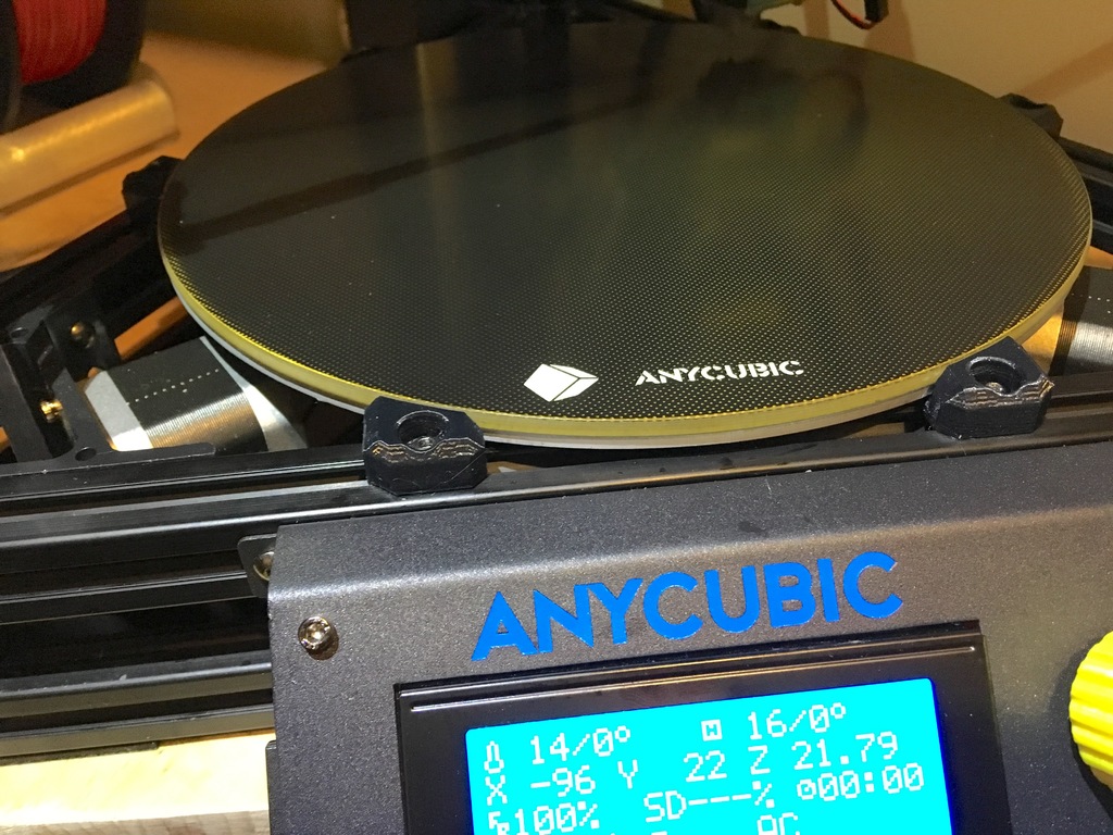 Anycubic Kossel Linear Plus Ultrabase heatbed clips