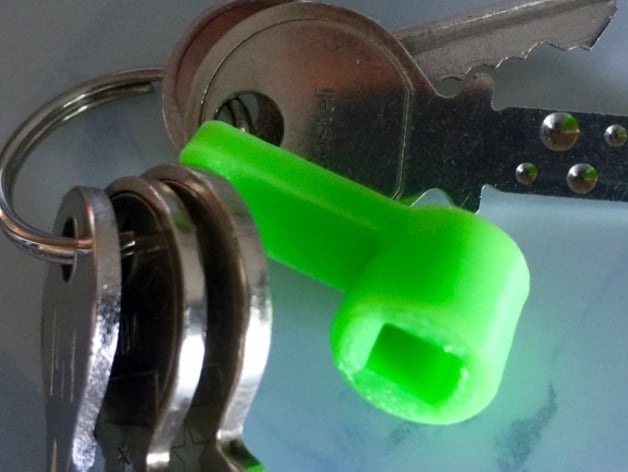 Schlüsselanhänger Vierkant für Wasserhahn 6mm - Keychain Water Tap Square Key