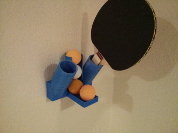 Ping Pong Ball and Paddle Holder
