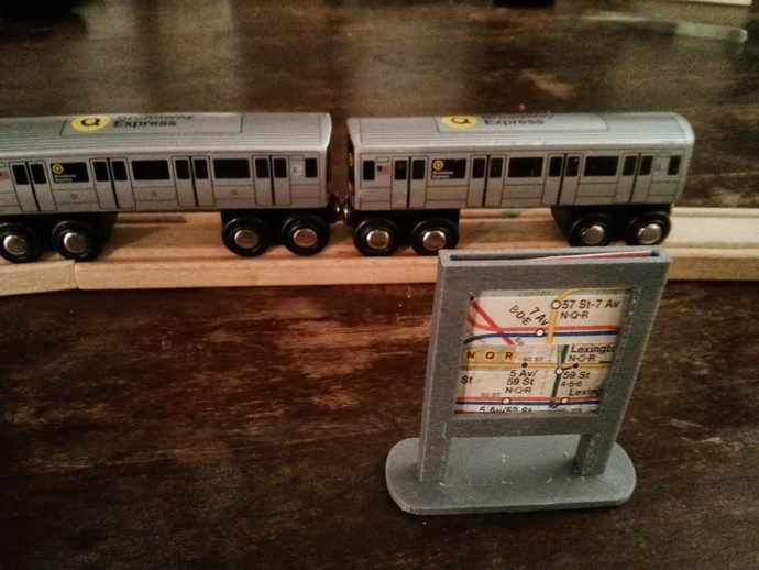 Toy Subway Map Stand