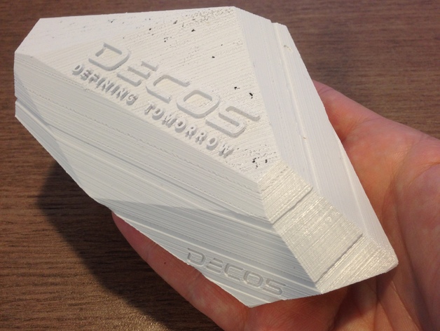 Decos building miniature with new 2014 logo