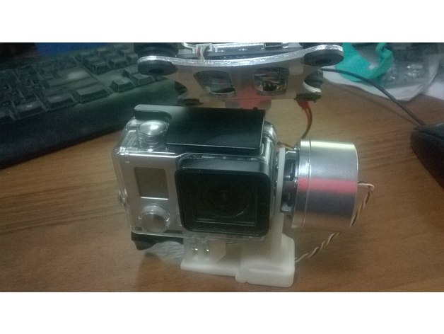 GoPro mount for FPV 2 Axis Brushless Gimbal with Controller For DJI Phantom CX-20 Go Pro 3 Silver